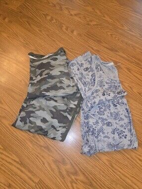 Lucky Brand Women's Pajama Sets Camo & Blue Floral